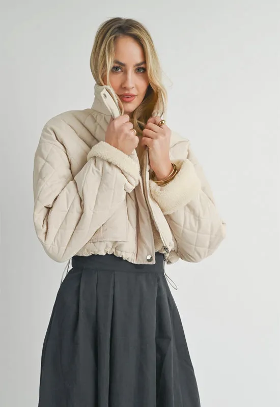 Sadie & Sage - Ashton Quilted Jacket Cream