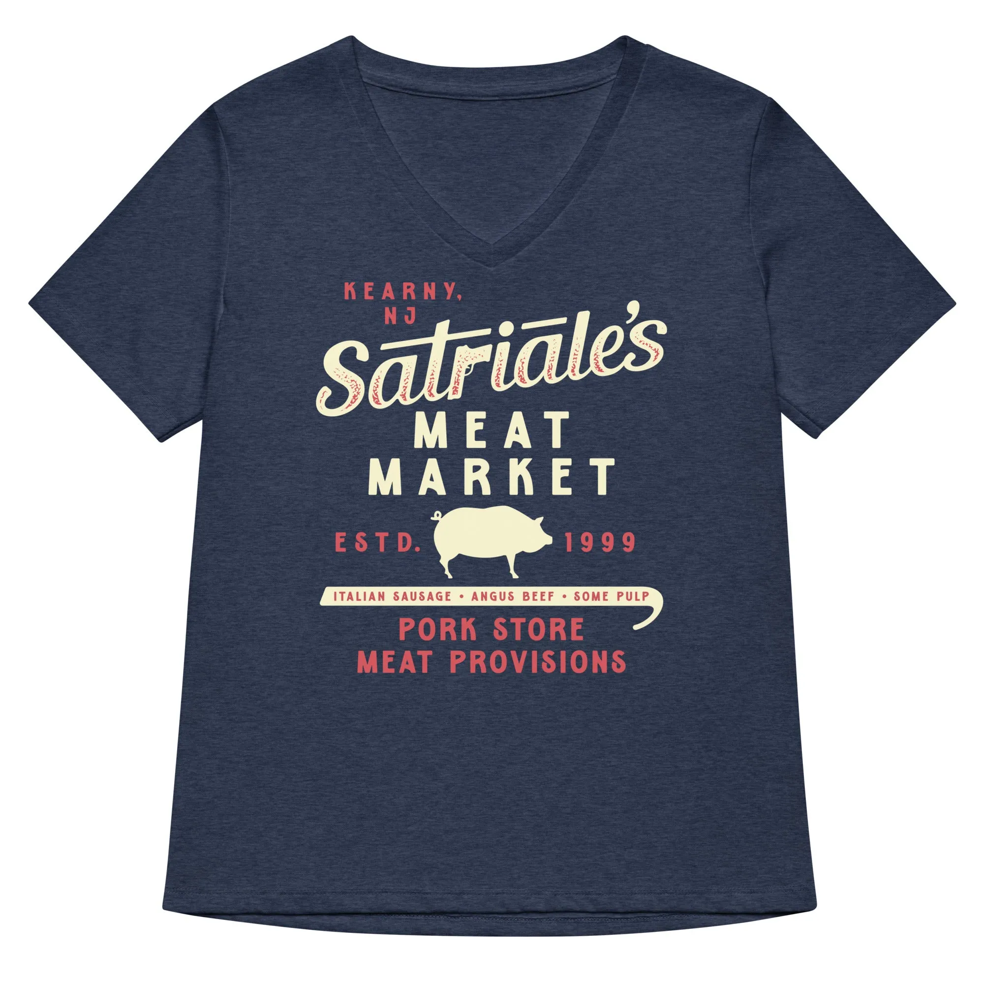 Satriale's Meat Market Women's V-Neck Tee