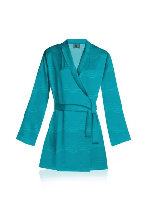 Short Long Sleeve Wrap Dress