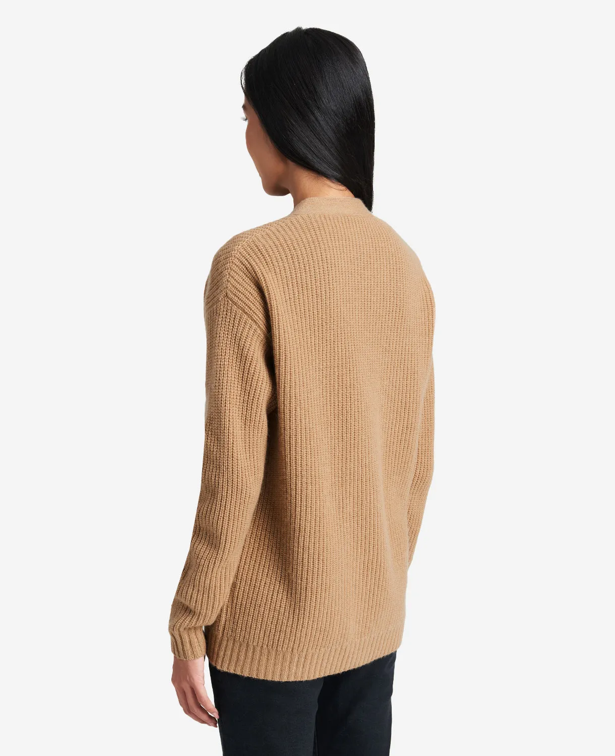 Site Exclusive! Cashmere Ribbed-Knit Cardigan
