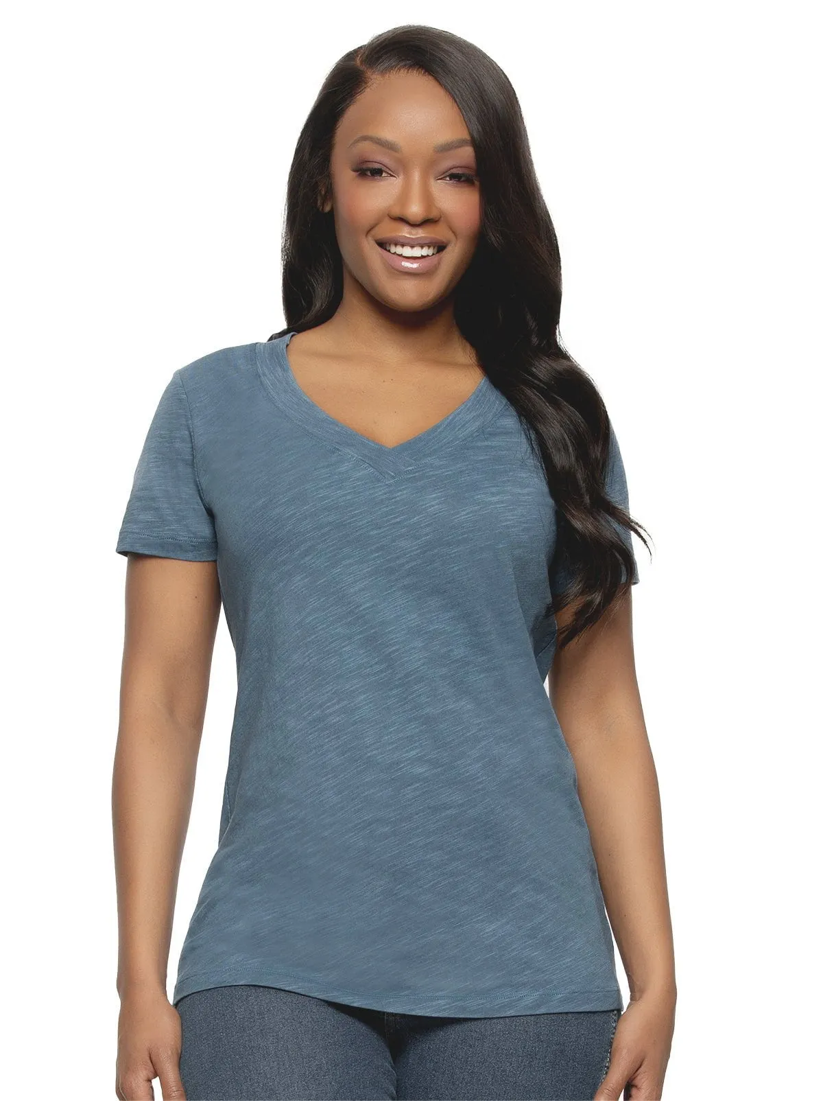 Slub Jersey V-Neck Tunic