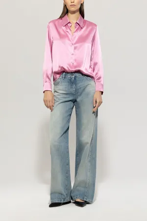 Timeless Chic Candy Pink Silk Blouse <span>218519/3752<span>