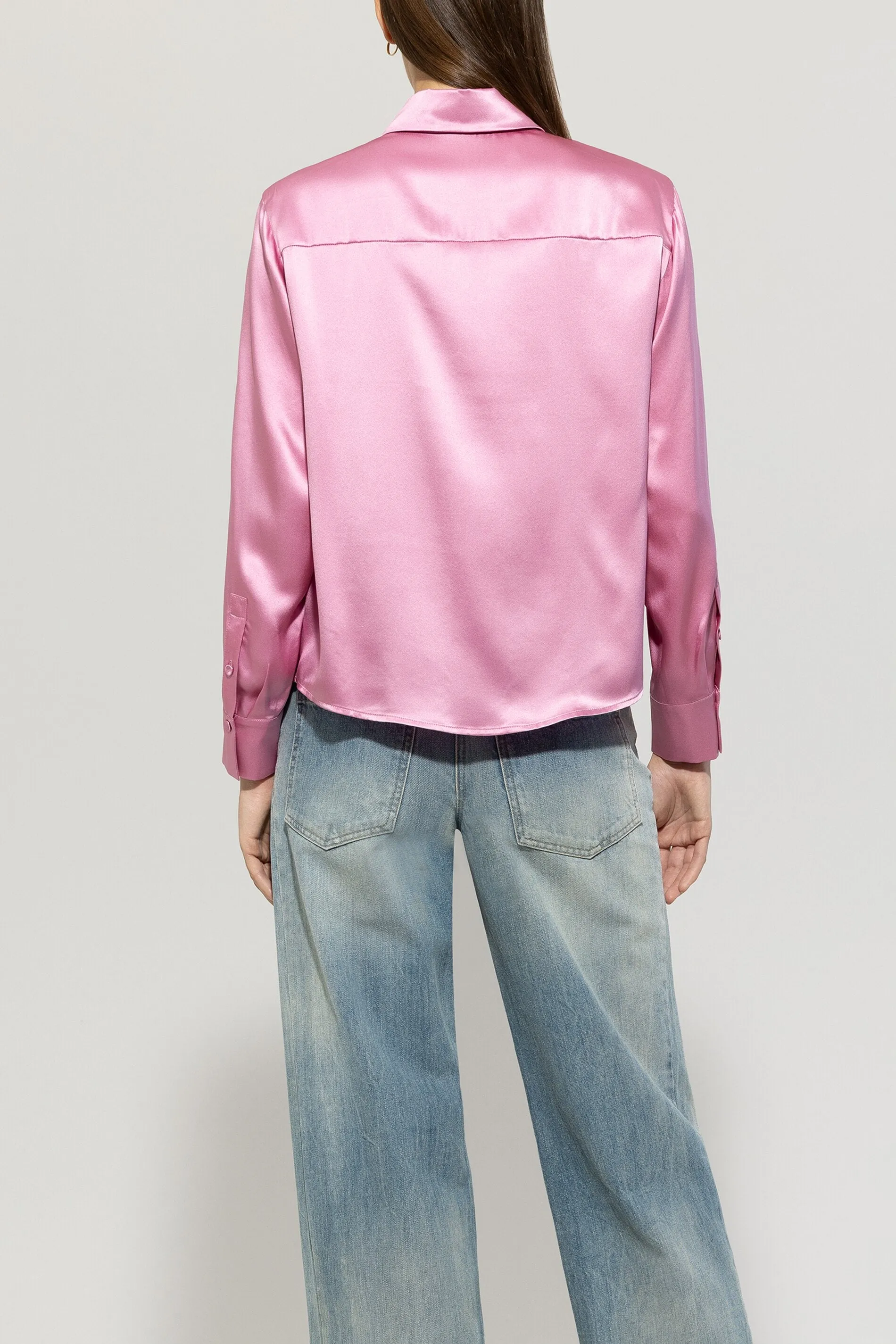 Timeless Chic Candy Pink Silk Blouse <span>218519/3752<span>