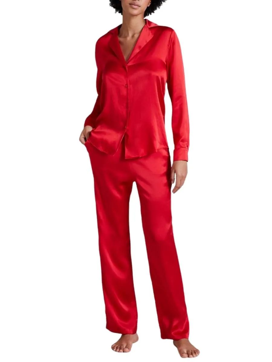 Toi Mon Amour Silk Blouse - Rouge Passion