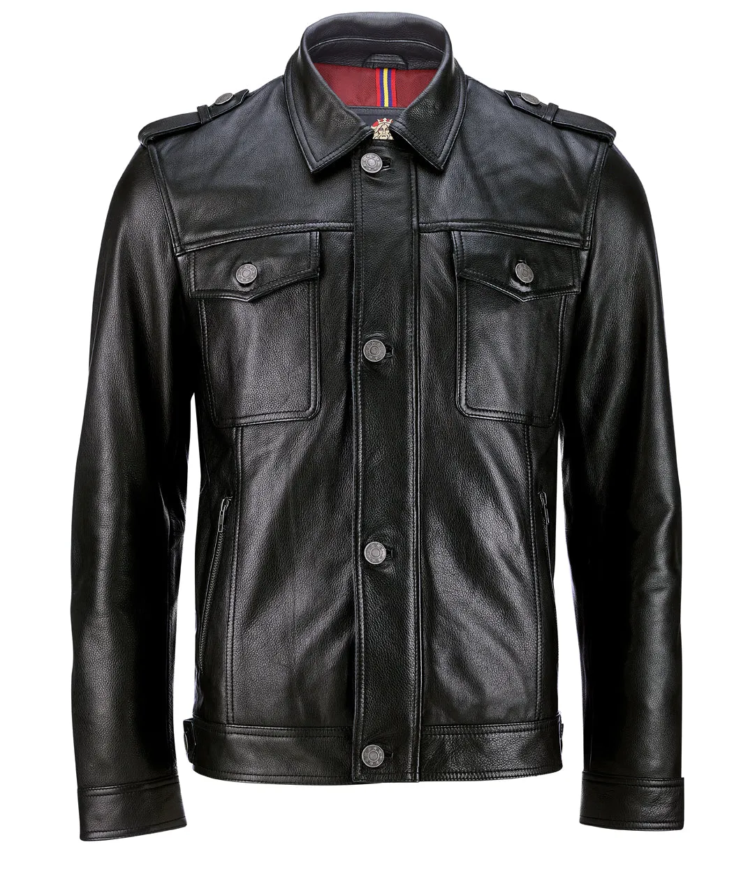 Trucker Leather Jacket (Lamb Leather)