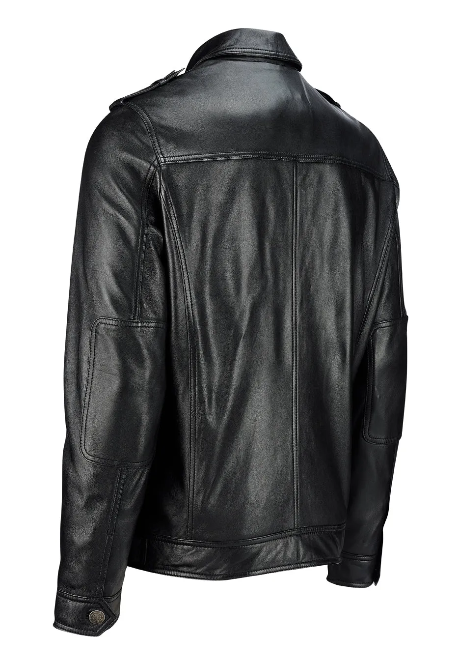 Trucker Leather Jacket (Lamb Leather)