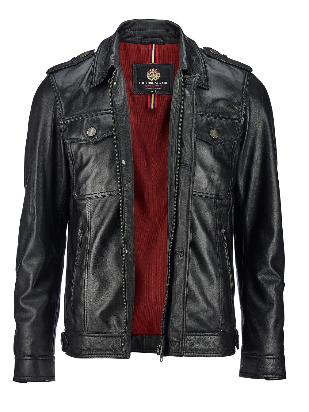Trucker Leather Jacket (Lamb Leather)
