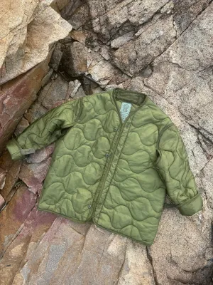 Vintage Military-Issued Quilted Liner Coat