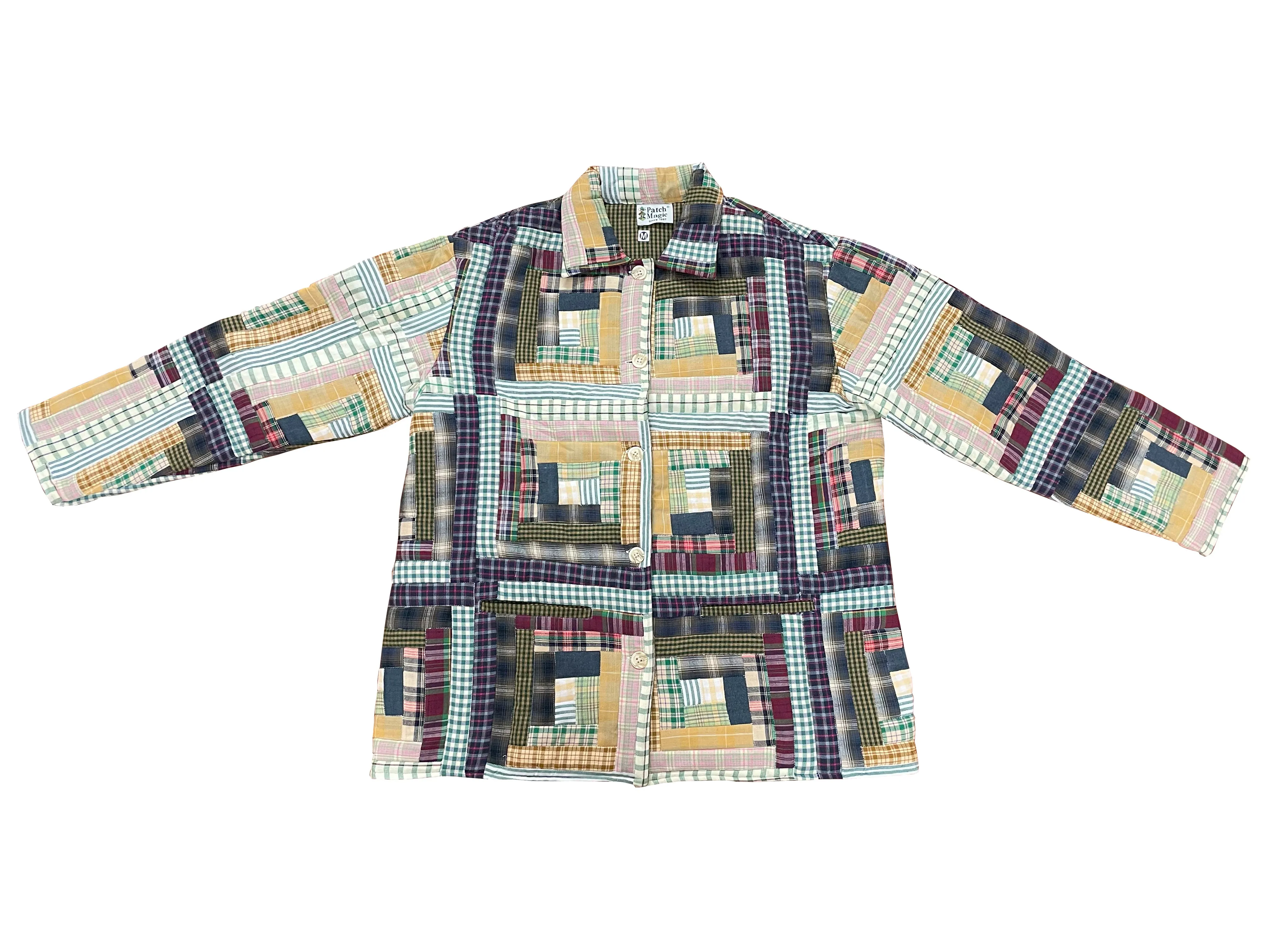 Wild Goose Log Cabin Quilted Cotton Jacket – Reversible, Soft Cotton Filled, Stylish and Comfortable Jacket for All Seasons