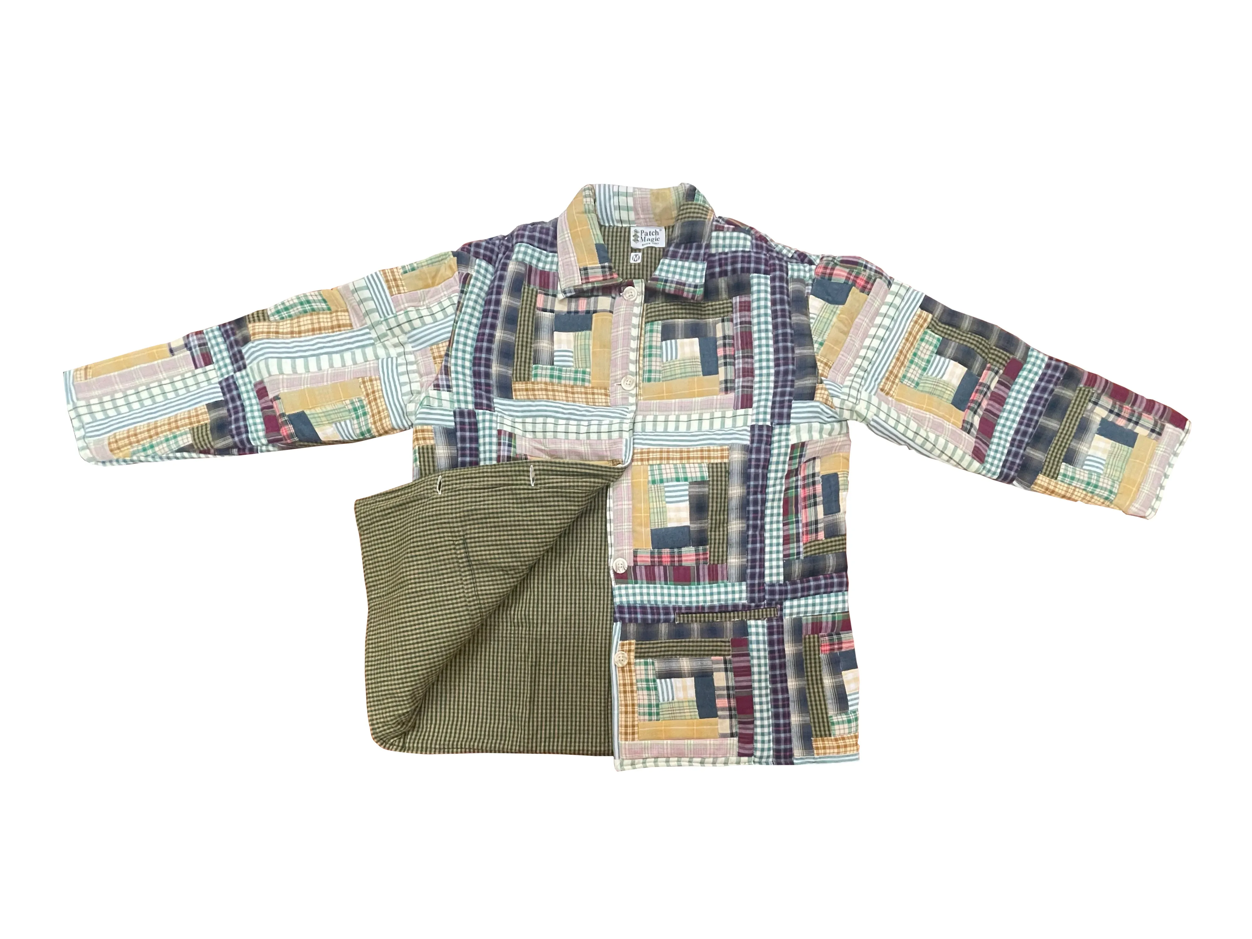 Wild Goose Log Cabin Quilted Cotton Jacket – Reversible, Soft Cotton Filled, Stylish and Comfortable Jacket for All Seasons