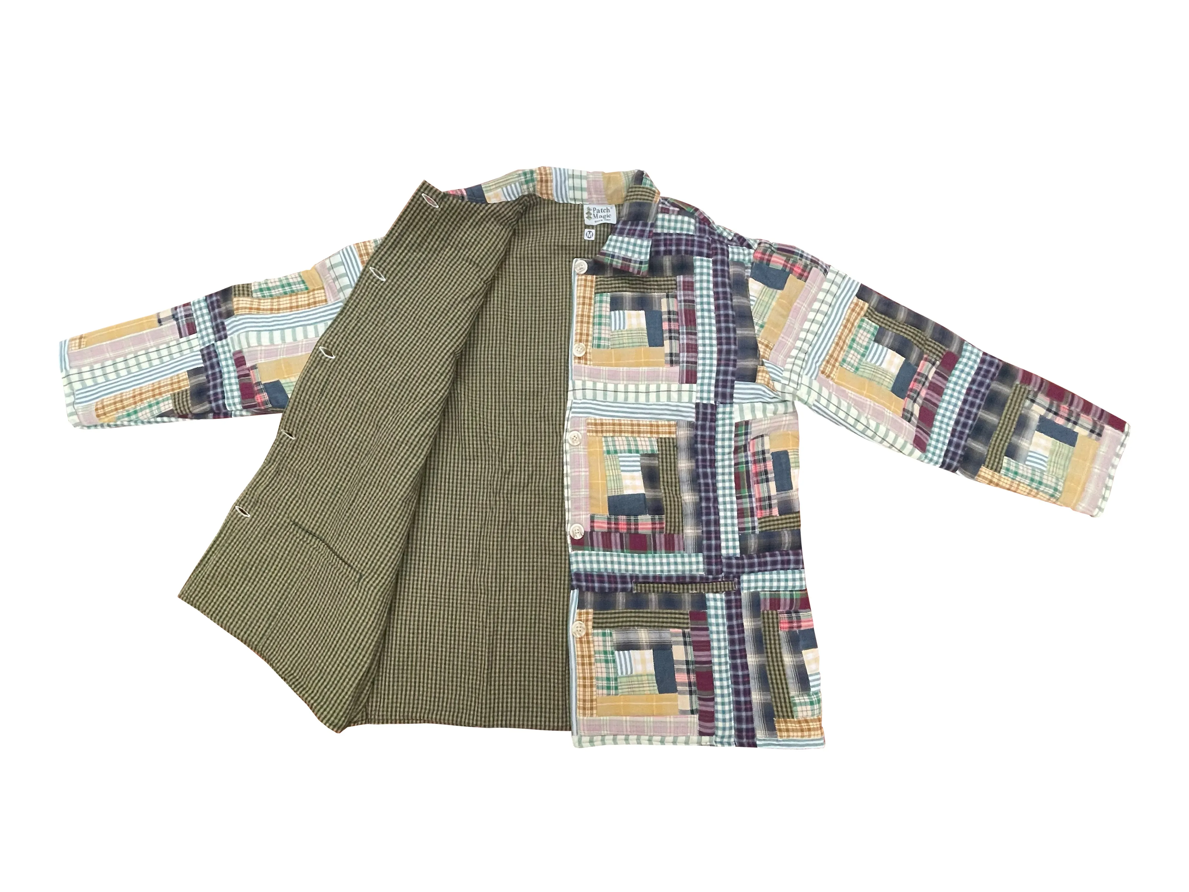 Wild Goose Log Cabin Quilted Cotton Jacket – Reversible, Soft Cotton Filled, Stylish and Comfortable Jacket for All Seasons