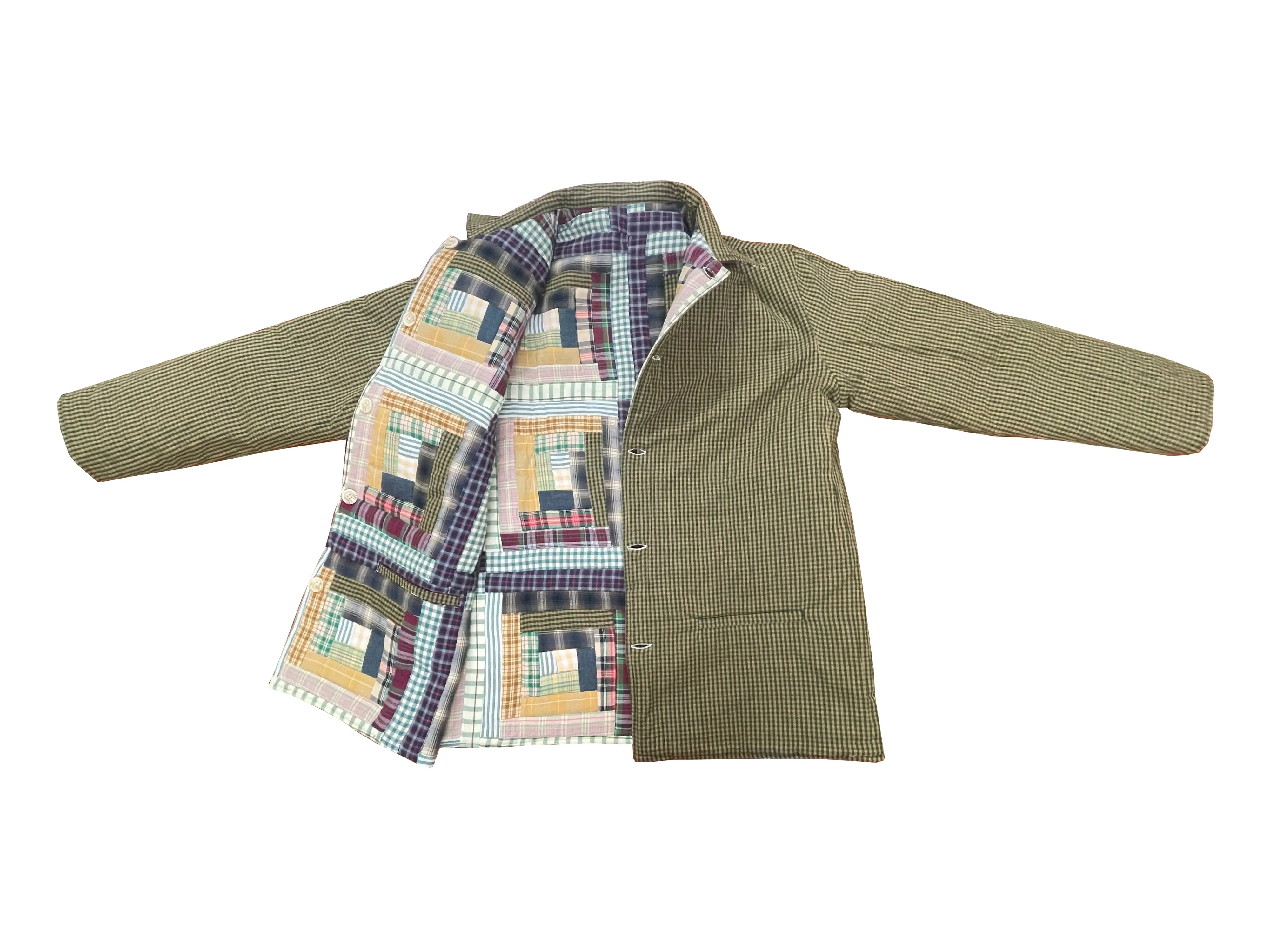 Wild Goose Log Cabin Quilted Cotton Jacket – Reversible, Soft Cotton Filled, Stylish and Comfortable Jacket for All Seasons