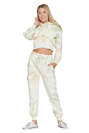Women's Joggers Casual Tie Dye French Terry Pants Elastic Drawstring Waistband Sweatpants Lounge Wear